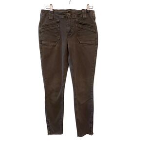 PAIGE Hoxton Ankle Vintage Forest Night Raw Hem Jeans  Women's Size 26